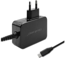 Qoltec GaN POWER PRO Battery Charger 1xUSB-C 45W 5-20V 2.25-3A Black (5901878523859) ( 5901878523859 ) iekārtas lādētājs