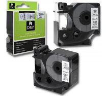 Qoltec Tape for DYMO D1 45803 45808 19mm x 7m White / Black Print ( 5901878507514 )