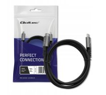 Qoltec USB-C PD 240W Thunderbolt 3/4 4K 40Gb/s 1m Black ( 5901878506692 ) USB kabelis
