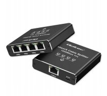 Qoltec Rozdzielacz splitter Ethernet mini SWITCH 1x4 RJ45 1000Mb/s USB-C Aluminium 52293 (5901878522937) ( JOINEDIT79409266 )