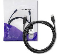 Kabel USB Qoltec USB-C - USB-C 3 m Czarny (52348) 52348 (5901878523484) ( JOINEDIT74530834 )