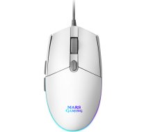 Mars Gaming MMGW Spēļu Pele / RGB / 3200 DPI / USB / Balta ( MMGW 4710562757996 ) Datora pele