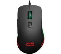 Mars Gaming MM118 Spēļu Pele ar Papildus Pogām / RGB / 400 - 9800 DPI / USB / Melna ( MM118 4718009151949 ) Datora pele