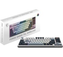 MSI FORGE GK600 TKL WIRELESS SKY Gaming Keyboard Wireless US Bluetooth 2.4 GHz Bluetooth USB 2.0 Mechanical Linear ( FORGE GK600 TKL W SKY US 44674699 S11-43USP01-HH9 ) klaviatūra