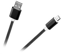 Kabel USB M-Life Kabel USB - micro USB M-Life nylon czarny 1m ML0801B (5901890028561) ( JOINEDIT87670951 ) USB kabelis