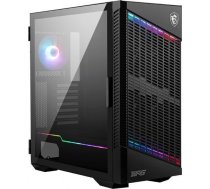 MSI MPG VELOX 100P AIRFLOW Mid Tower Gaming Computer Case 'Black 3x 120mm Fan + 1x 120mm ARGB Fan ARGB light strip USB Type-C 1x Tempere ( 306 7G18P25 809 306-7G18P25-809 / 306-7G18P26-HH9 ) Datora korpuss