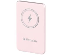 Enerģijas krātuve Verbatim Charge n Go 5000mAh Magnetic Wireless Charge Pink 0023942322436 ( 32243V ANVE502X1B50 ) Powerbank mobilā uzlādes iekārta