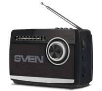 Skaļrunis Sven SRP-155 FM AM SW Radio Bluetooth Black SRP-155 ( SRP 155 ) pārnēsājamais skaļrunis