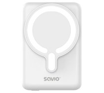 Enerģijas krātuve SAVIO Power Bank Magnetic 10000mAh 20W White 5902768707762 BA-13 (5902768707762) ( JOINEDIT88381643 ) Powerbank mobilā uzlādes iekārta