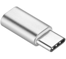 Charger Adapter/ Micro USB to Type-C silver ( 5901737419965 ) iekārtas lādētājs