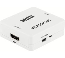 RoGer VGA to HDMI Video Signal Converter (+Audio) / white ( 4752168125724 )