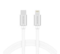 Swissten Textile Universāls Quick Charge 3.1 USB-C uz Lightning Datu un Uzlādes Kabelis 1.2m SW-QU-LIGHUSBC-1.2M-S (8595217455870) ( JOINEDIT85221603 )