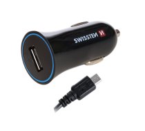Swissten Auto Lādētājs 12 / 24V / 1A + Micro USB vads 1.5m SW-CCH-1A-BK-C (8595217440555) ( JOINEDIT85220373 )