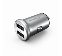Swissten Metal Premium Auto Lādētājs 2 x USB / 4.8A Sudraba SW-CCH-ME.4.8A-SL (8595217455146) ( JOINEDIT85220720 )