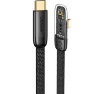 USAMS Kabel kątowy USB-C na Lightning PD 20W Fast Charging Iceflake Series 1 2m czarnyblack SJ583USB01 (US-SJ583) ( SJ583USB01 USA891 ) USB kabelis