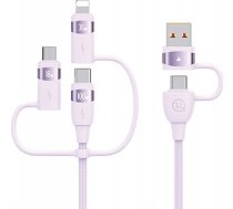 Kabel USB Usams USB-A - 2x USB-C + Lightning + microUSB 2 m Czarny (USA1079) USA1079 (6958444906508) ( JOINEDIT78333444 ) USB kabelis