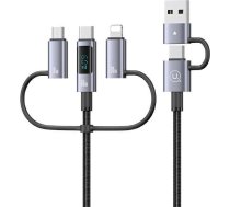 Kabel USB Usams USB-A + USB-C - USB-C + microUSB + Lightning 2 m Szary 14105297 (6958444910802) ( JOINEDIT64032588 ) USB kabelis