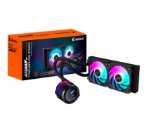 GIGABYTE AORUS WATERFORCE X II 240 AIO Liquid CPU Cooler - 2x120mm ARGB Fans full-color LCD DAISY-CHAIN Intel LGA 1851 and AMD AM5 Compat ( 2228 00G AORUS WATERFORCE X II 240 GP-AORUS WATERFORCE X II 240 ) procesora dzesētājs ventilators