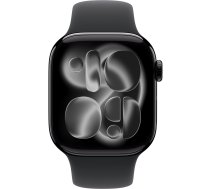 Watch Series 11 (schwarz (glänzend) Aluminium 42 mm Sportarmband schwarz M/L) MEQU4ZR/A (0195950619034) ( JOINEDIT87349598 )