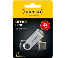 Intenso Office Line 32GB USB Stick 3.2 silber-schwarz ( 3543480 ) USB Flash atmiņa