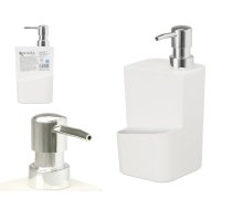 Balts švammes turētājs ar ziepju dozatoru 650 ml 20.5×9.5×9.5 cm 12359 Kinvara 12359 (8430852123596) ( JOINEDIT88150021 )
