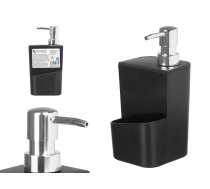Melns švammes turētājs ar ziepju dozatoru 650 ml 20×9×9.5 cm 12361 Kinvara 12361 (8430852123619) ( JOINEDIT88150022 )