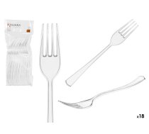 Komplekts 18 caurspīdīgas plastmasas dakšiņas 25×10.4×2.7 cm 10676 Kinvara 10676 (8430852106766) ( JOINEDIT88141652 )