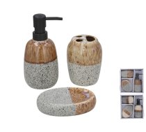 Merida keramikas vannas istabas komplekts ziepju dozators un zobu birstīšu turētājs 8.00 x 8.00 x 8445393572383 (8445393572383) ( JOINEDIT89934682 )