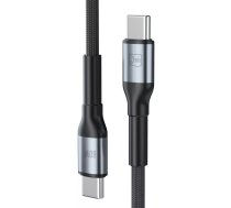 3mk Hyper Cable N-SERIES C to C 50cm PD 3.0 QC 3.0 20V/3A 60W Black ( 5903108739221 15825385 ) USB kabelis