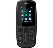 NOKIA 105 2019 4MB DS BLACK OEM ( 6438409035615 16KIGB01A02 16KIGBW1A04 35458 TA-1174 ) Mobilais Telefons