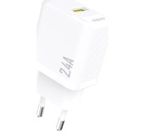 Dudao A23 2.4A USB-A Charger - White ( 6976625333981 183253-uniw A23EU-white A23-white ) iekārtas lādētājs
