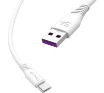 Dudao USB USB Type C fasst charging data cable 5A 2m white (L2T 2m white) ( Dudao Cable L2T 2M (Type c) 55620 55620-uniw 6970379614785 ) USB kabelis
