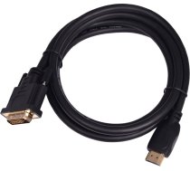 HDMI-DVI Cable 1.8 m. gold platted DVI 24+1 ( AKTBXVH1PDVI18B V70609 ) kabelis video audio