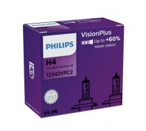 Automobilu spuldze H4 12V 55W VisionPlus + 60% PHILIPS 2 gab. ( 12342VPC2 42001601 PH12342VPC2 )