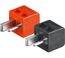 Skalrunu kontaktdaksa 2 kontakti kabela stiprinajums skruvejams savienojums melns/arkans AU/CX-SP-M-B/R (4040849112508) ( JOINEDIT80644142 )
