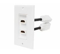 HDMI sienas rozete 2 ligzdas ( HDMI Rx2 )