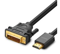 Ugreen DVI 24+1 pin (male) - HDMI (male) FHD cable adapter 60 Hz 1 5 m black (HD106 11150) ( 11150 ugreen 6957303891504 UGREEN/11150 ) USB kabelis