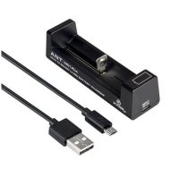 Mikroprocesora ladetajs Li-ion akumulatora elementiem 3.7V 10440-26650 ar LED indikaciju no USB ( XTAR MC1PLUS )