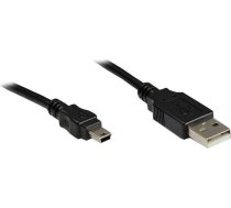 Good Connections USB2.0 Kabel A-Mini B5pol. schw. 0 3m ( 3310 AM03 ) USB kabelis