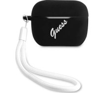 GUACAPLSVSBW Guess Vintage Silicone Case for Airpods Pro Black ( GUACAPLSVSBW 3700740495520 68732-uniw GUE001118 GUE001118-0 GUE871BLKWHT ) austiņas