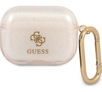 GUAPUCG4GD Guess 4G TPU Glitter Case for Airpods Pro Gold ( GUAPUCG4GD 3666339009885 74909-uniw GUE001367 GUE001367-0 GUE1119GLD ) austiņas