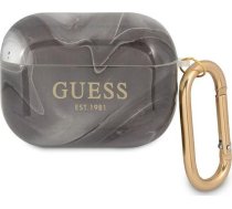 GUAPUNMK Guess TPU Shiny Marble Case for Airpods Pro Black ( GUAPUNMK 3666339010157 74913-uniw GUE001386 GUE001386-0 GUE1123BLK ) austiņas