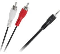 Kabel Jack 3.5mm - RCA (Cinch) x2 1.5m czarny (LEC-KPO2747-1 5) LEC-KPO2747-1 5 (5901436713685) ( JOINEDIT79702724 ) kabelis video audio