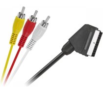 Kabel Scart - RCA (Cinch) x3 1.5m czarny (KPO2716-1 5) KPO2716-1 5 (5901436713241) ( JOINEDIT68867483 ) kabelis video audio