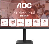 AOC U27E4CV 27 " IPS UHD 16:9 60 Hz 4 ms 3840 x 2160 pixels 400 cd/m HDMI ports quantity 2 Black ( U27E4CV 573182 ) monitors