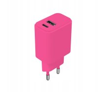 Ladowarka Alogy Setty ladowarka sieciowa USB + USB-C 20W LSIM-AC-206 rozowa GSM183347 (5907457763630) ( JOINEDIT85240546 ) iekārtas lādētājs