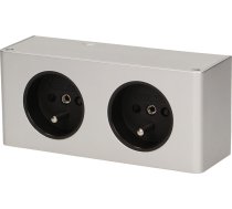 Orno Gniazdo meblowe Orno FS-10 podszafkowe 2x2P+Z srebrne FS-10 (5908254822063) ( JOINEDIT62716168 )