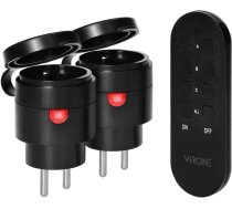 Zestaw bezprzewodowych gniazd MINI sterowanych pilotem 2+1 2300W IP44 15342804 (5908254845949) ( JOINEDIT76150476 )