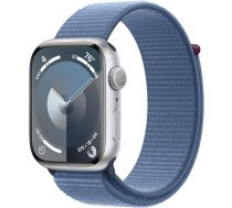 Apple Watch Series 9 GPS 45 mm sudraba alumīnija korpuss ar sporta cilpu – Ziemīgi zils