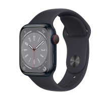 Apple Watch Series 8 LTE 41 mm pusnakts alumīnija korpuss ar sporta aproci – Pusnakts